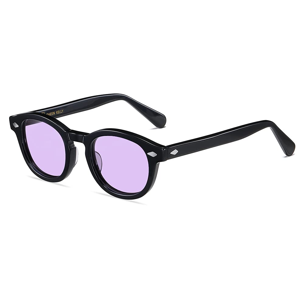 Johnny Depp blue polarized sunglasses for men sage gray acetate glasses  unisex