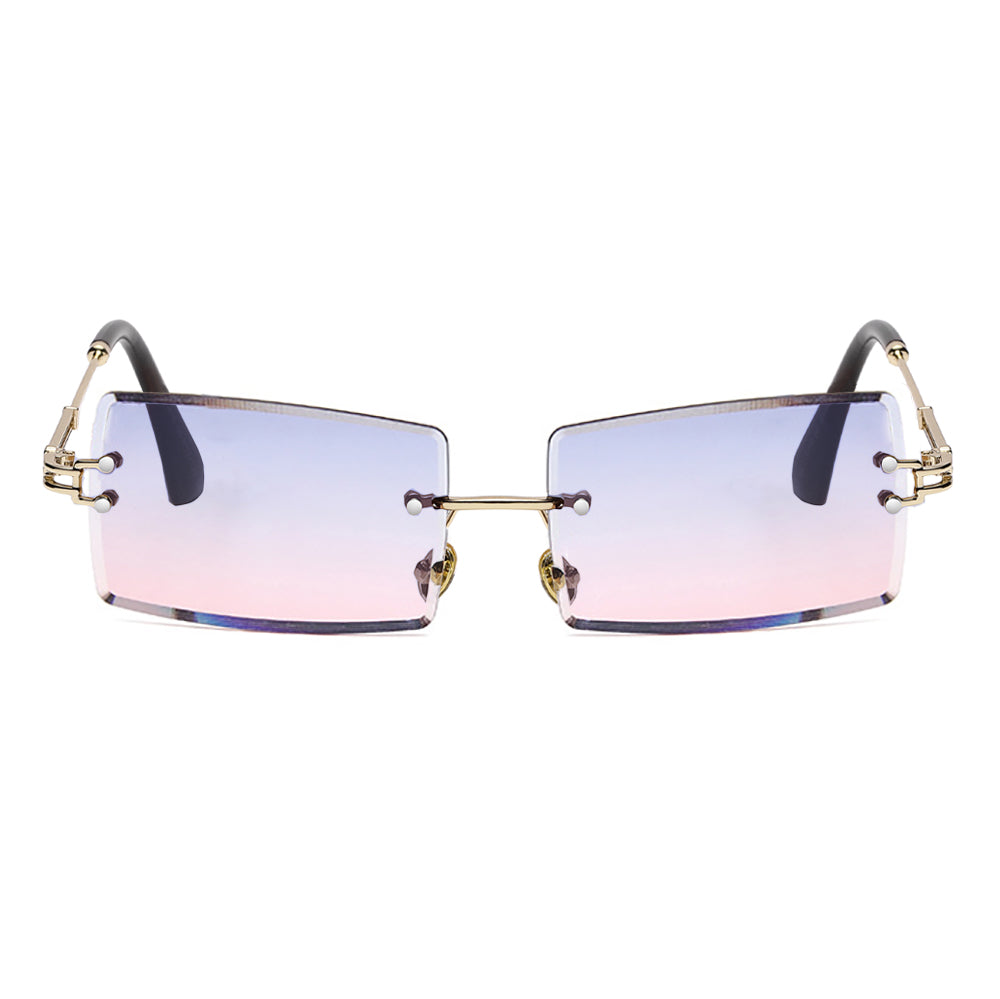 Rectangle no best sale frame sunglasses