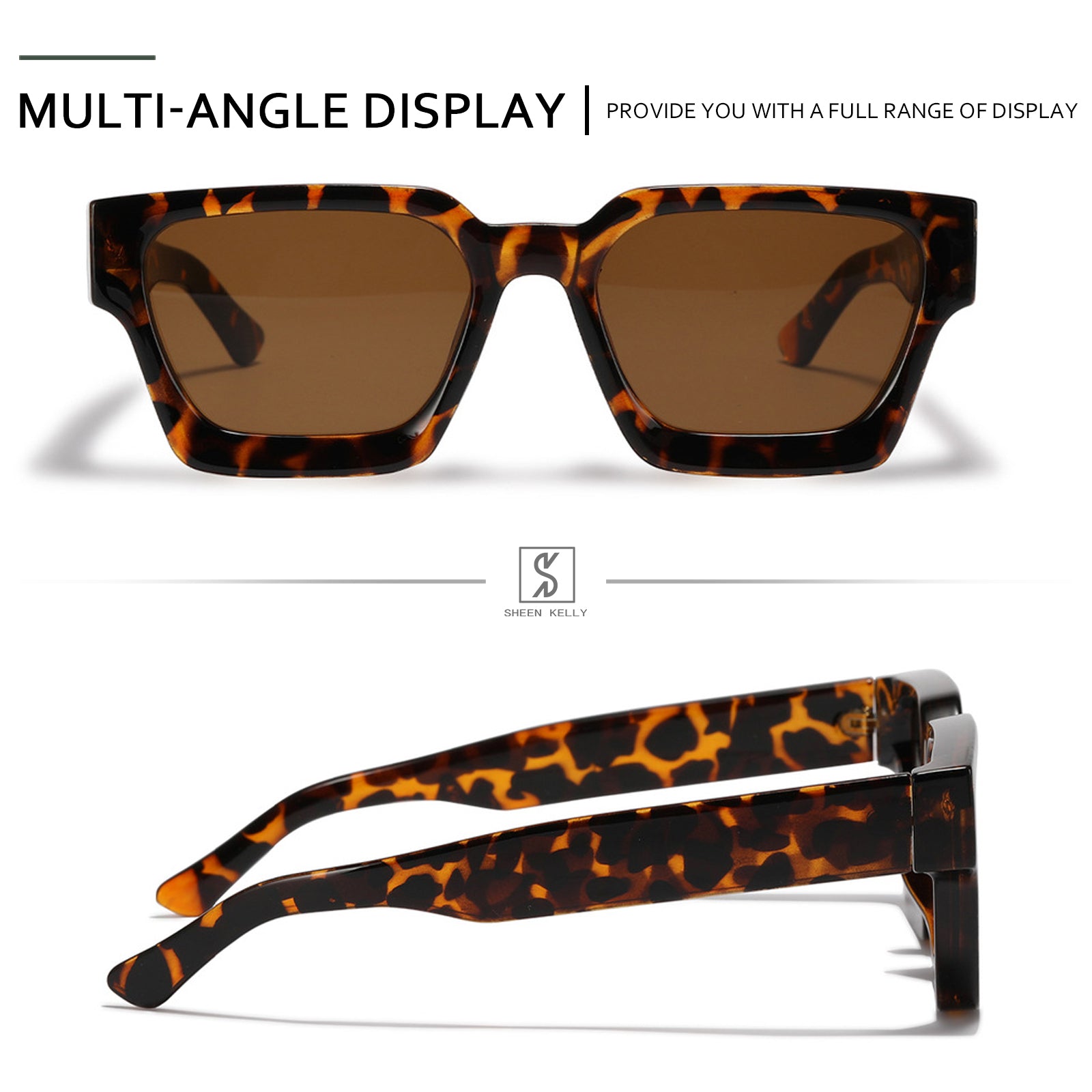 Sheen Kelly Retro Thick Rectangle Chunky Sunglasses